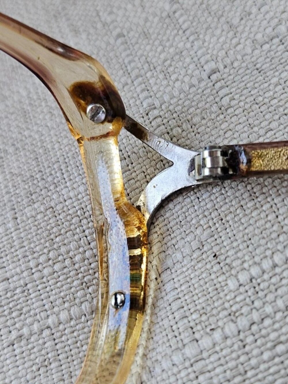Vintage Smoke Women Eyeglasses Frame Brown/Tan Eyewear Glasses Frame only - Picture 11 of 12